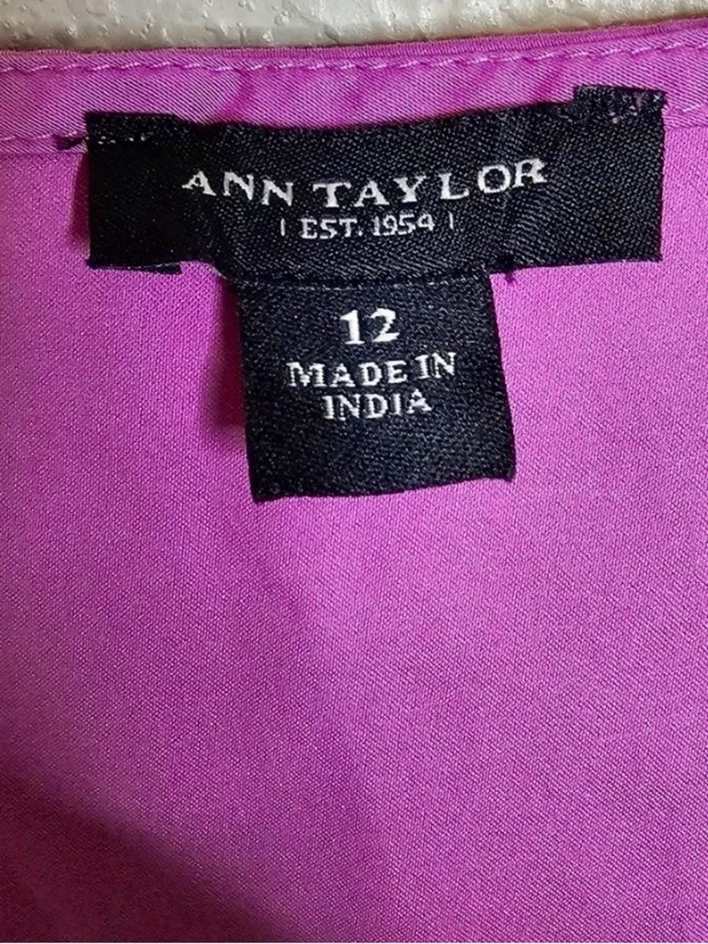 Ann Taylor - 12 Orchid Cotton Sleeveless Wrap Blouse - Picture 7 of 8